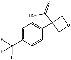 3-Oxetanecarboxylic acid, 3-[4-(trifluoromethyl)phenyl]- Structure
