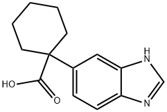 Cyclohexanecarboxylic acid, 1-(1H-benzimidazol-6-yl)- Structure