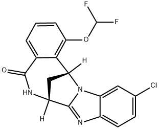 7,14-Methanobenzimidazo[1,2-b][2,5]benzodiazocin-5(14H)-one, 11-chloro-1-(difluoromethoxy)-6,7-dihydro-, (7R,14R)- Structure