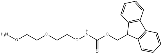 Carbamic acid, N-[2-[2-(aminooxy)ethoxy]ethoxy]-, 9H-fluoren-9-ylmethyl ester Structure