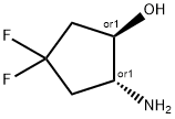 Cyclopentanol, 2-amino-4,4-difluoro-, (1R,2R)-rel- Structure