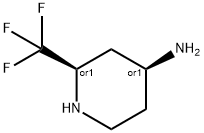 4-Piperidinamine, 2-(trifluoromethyl)-, (2R,4S)-rel- Structure
