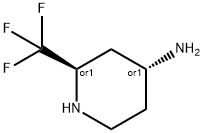 4-Piperidinamine, 2-(trifluoromethyl)-, (2R,4R)-rel- Structure