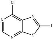 Thiazolo[5,4-d]pyrimidine, 7-chloro-2-iodo- Structure