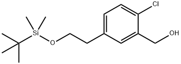 Benzenemethanol, 2-chloro-5-[2-[[(1,1-dimethylethyl)dimethylsilyl]oxy]ethyl]- Structure