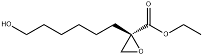 2-Oxiranecarboxylic acid, 2-(6-hydroxyhexyl)-, ethyl ester, (2R)- Structure