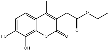 2H-1-Benzopyran-3-acetic acid, 7,8-dihydroxy-4-methyl-2-oxo-, ethyl ester Structure