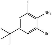 Benzenamine, 2-bromo-4-(1,1-dimethylethyl)-6-iodo- Structure