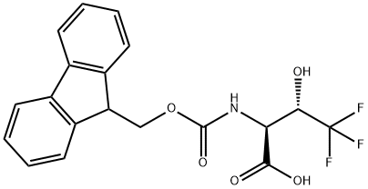 Threonine, N-[(9H-fluoren-9-ylmethoxy)carbonyl]-4,4,4-trifluoro- Structure