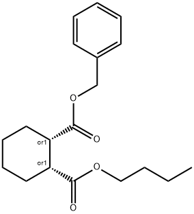 1,2-Cyclohexanedicarboxylic acid, 1-butyl 2-(phenylmethyl) ester, (1R,2S)-rel- Structure