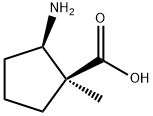 Cyclopentanecarboxylic acid, 2-amino-1-methyl-, (1S,2R)- Structure