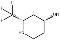 4-Piperidinol, 2-(trifluoromethyl)-, (2S,4R)- Structure