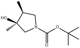 Cis-Tert-Butyl 3-Hydroxy-3,4-Dimethylpyrrolidine-1-Carboxylate(WX641169) 구조식 이미지