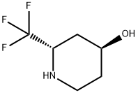 4-Piperidinol, 2-(trifluoromethyl)-, (2S,4S)- Structure