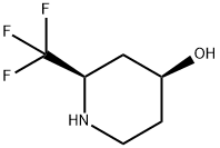 4-Piperidinol, 2-(trifluoromethyl)-, (2R,4S)- Structure