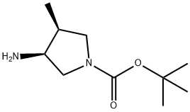 (3S,4S)-Tert-Butyl 3-Amino-4-Methylpyrrolidine-1-Carboxylate(WX604219) 구조식 이미지