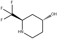 4-Piperidinol, 2-(trifluoromethyl)-, (2R,4R)- Structure