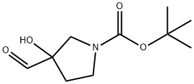 tert-butyl 3-formyl-3-hydroxypyrrolidine-1-carboxylate(WX191458) 구조식 이미지