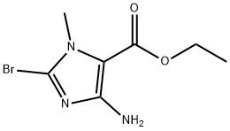 1H-Imidazole-5-carboxylic acid, 4-amino-2-bromo-1-methyl-, ethyl ester Structure