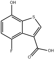 4-fluoro-7-hydroxy-1-benzothiophene-3-carboxyli c acid Structure