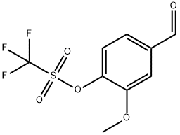 Methanesulfonic acid, 1,1,1-trifluoro-, 4-formyl-2-methoxyphenyl ester 구조식 이미지