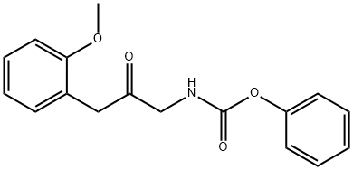 Carbamic acid, N-[3-(2-methoxyphenyl)-2-oxopropyl]-, phenyl ester Structure