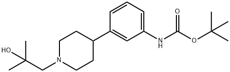 Carbamic acid, N-[3-[1-(2-hydroxy-2-methylpropyl)-4-piperidinyl]phenyl]-, 1,1-dimethylethyl ester Structure