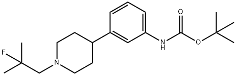 Carbamic acid, N-[3-[1-(2-fluoro-2-methylpropyl)-4-piperidinyl]phenyl]-, 1,1-dimethylethyl ester Structure