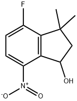 1H-Inden-1-ol, 4-fluoro-2,3-dihydro-3,3-dimethyl-7-nitro- Structure