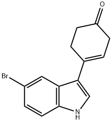 3-Cyclohexen-1-one, 4-(5-bromo-1H-indol-3-yl)- Structure