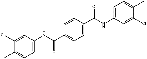 1-N,4-N-bis(3-chloro-4-methylphenyl)benzene-1,4-dicarboxamide 구조식 이미지