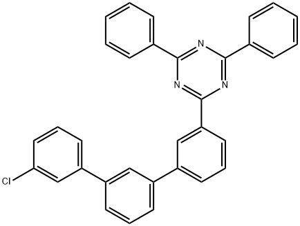 2-(3''-Chloro-[1,1':3',1''-terphenyl]-3-yl)-4,6-diphenyl-1,3,5-triazine 구조식 이미지