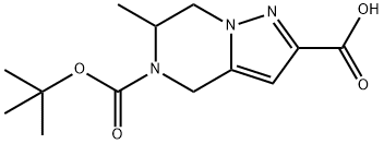 5-[(tert-butoxy)carbonyl]-6-methyl-4H,5H,6H,7H-pyrazolo[1,5-a]pyrazine-2-carboxylic acid Structure