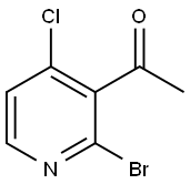 1-(2-BROMO-4-CHLOROPYRIDIN-3-YL)ETHANONE 구조식 이미지