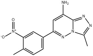 1,2,4-Triazolo[4,3-b]pyridazin-8-amine, 3-methyl-6-(4-methyl-3-nitrophenyl)- Structure