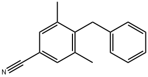 4-benzyl-3,5-dimethylbenzonitrile 구조식 이미지