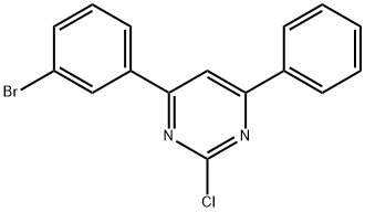 Pyrimidine, 4-(3-bromophenyl)-2-chloro-6-phenyl- Structure
