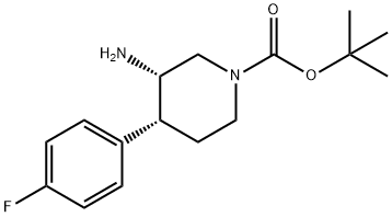 1-Piperidinecarboxylic acid, 3-amino-4-(4-fluorophenyl)-, 1,1-dimethylethyl este… Structure