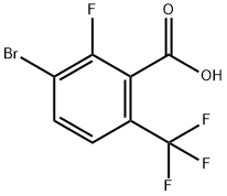 3-Bromo-2-fluoro-6-(trifluoromethyl)benzoic acid 구조식 이미지