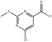 4-Pyrimidinecarbonyl chloride, 6-chloro-2-(methylthio)- 구조식 이미지