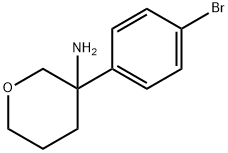 2H-Pyran-3-amine, 3-(4-bromophenyl)tetrahydro- Structure