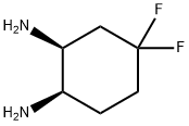 1,2-Cyclohexanediamine, 4,4-difluoro-, (1R,2S)- Structure