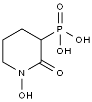 Phosphonic acid, P-(1-hydroxy-2-oxo-3-piperidinyl)- Structure