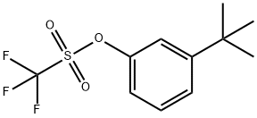 Methanesulfonic acid, 1,1,1-trifluoro-, 3-(1,1-dimethylethyl)phenyl ester 구조식 이미지
