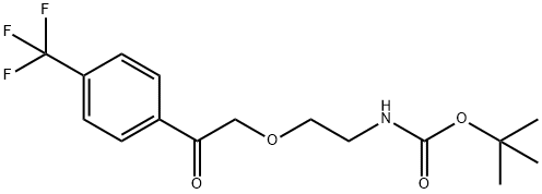 Carbamic acid, N-[2-[2-oxo-2-[4-(trifluoromethyl)phenyl]ethoxy]ethyl]-, 1,1-dimethylethyl ester Structure