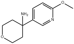 2H-Pyran-4-amine, tetrahydro-4-(6-methoxy-3-pyridinyl)- 구조식 이미지