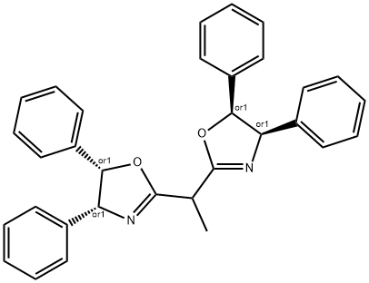 Oxazole, 2,2'-ethylidenebis[4,5-dihydro-4,5-diphenyl-, (4R,4'R,5S,5'S)-rel- Structure