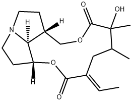 (1α,8β,12ξ,13ξ,15E)-1,2-Dihydro-12-hydroxysenecionan-11,16-dione Structure