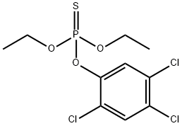 Phosphorothioic acid, O,O-diethyl O-(2,4,5-trichlorophenyl) ester Structure