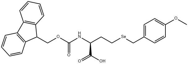 (2S)-2-(9H-fluoren-9-ylmethoxycarbonylamino)-4-[(4-methoxyphenyl)methylselanyl]butanoic acid 구조식 이미지